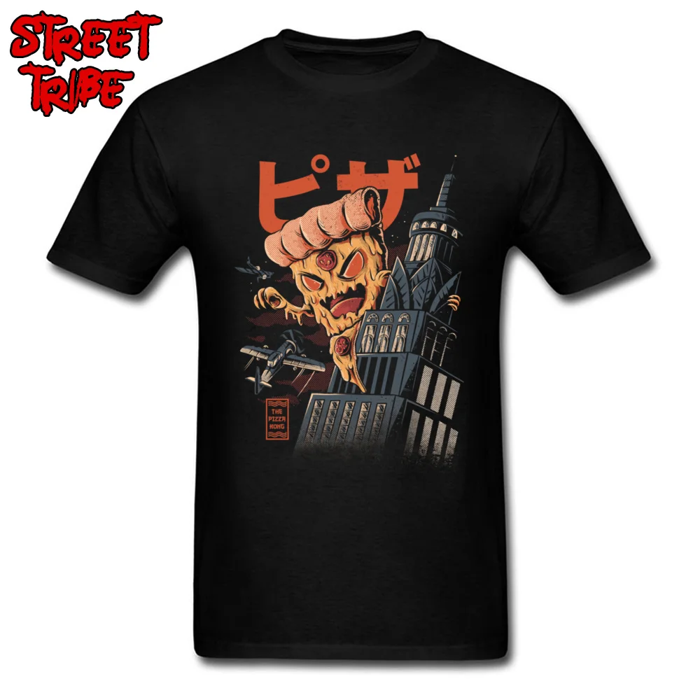 Crazy Pizza Kong Mens Tshirts Coupons April FOOL DAY Short Sleeve Crewneck 100% Cotton Tees Summer Tee Shirt Top Quality Pizza Kong black