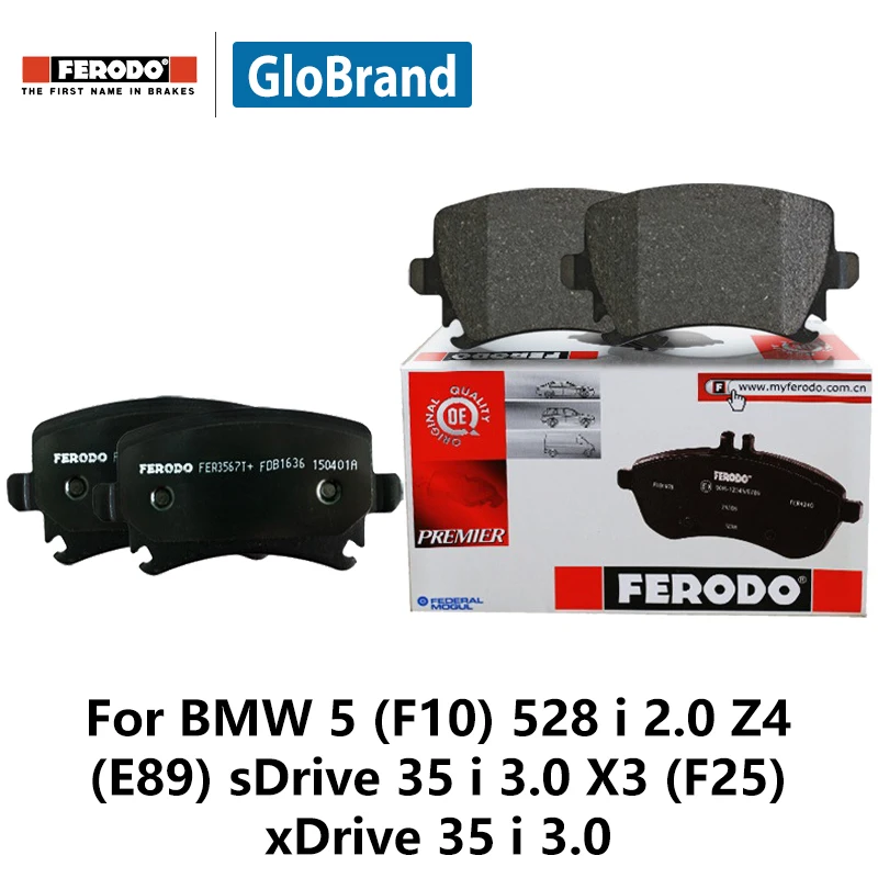 4pieces/set Ferodo Rear Car Brake Pads For BMW 5 (F10) 528 i 2.0 Z4