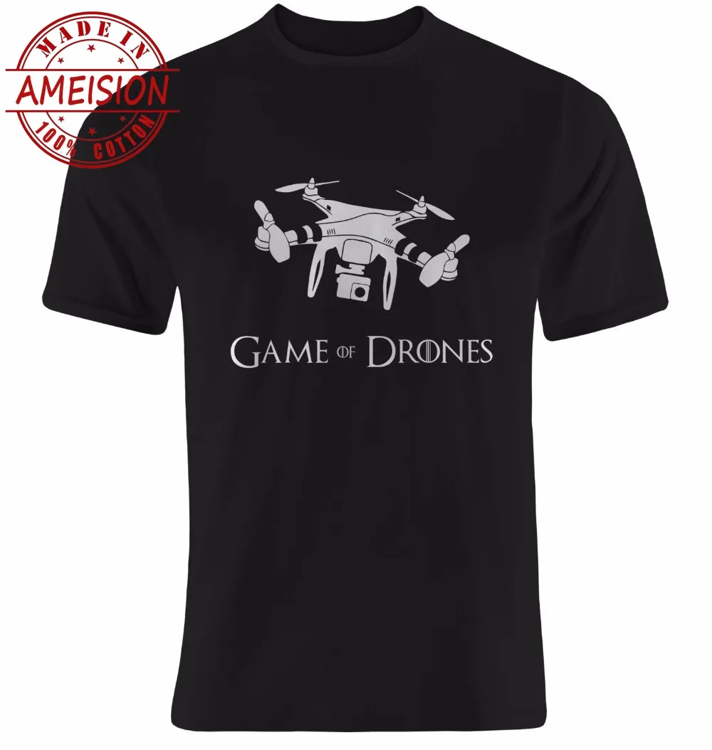 

2019 New Fashion Men's T Shirt Summer Casual O-Neck T Shirt Quadcopter Pilot Youth Round Collar Customized T-Shirts