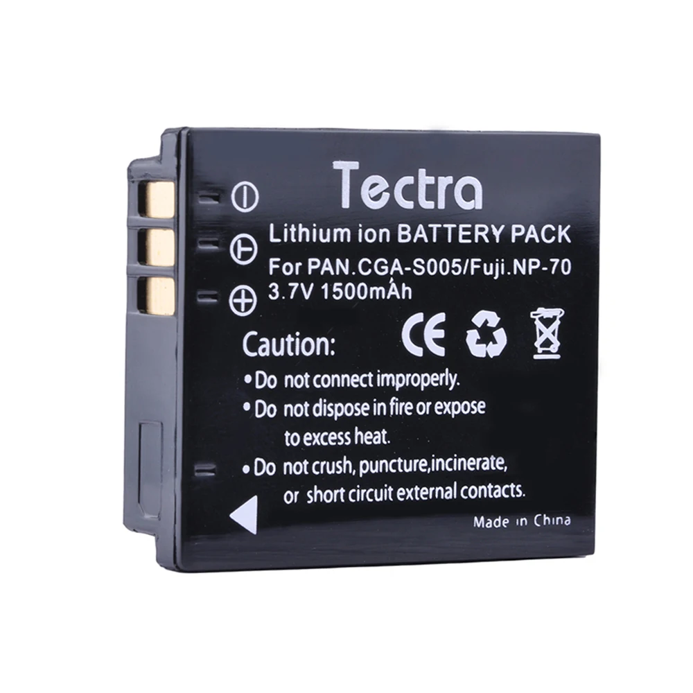 Tectra 1PC CGA S005 3 7 V/1500mAh Аккумулятор для камеры PANASONIC DMW BCC12 FX9 FX10 FX12 FX50 FX150 LX1 LX2|camera