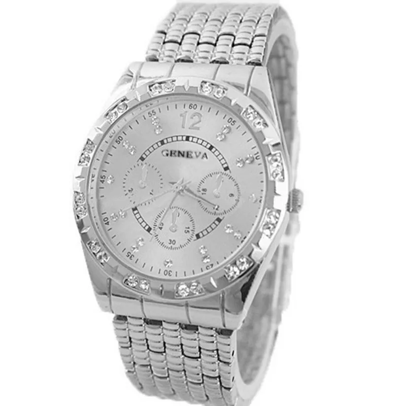 

Luxury Men Diamond Metal Band Analog Quartz Fashion Wrist Watch