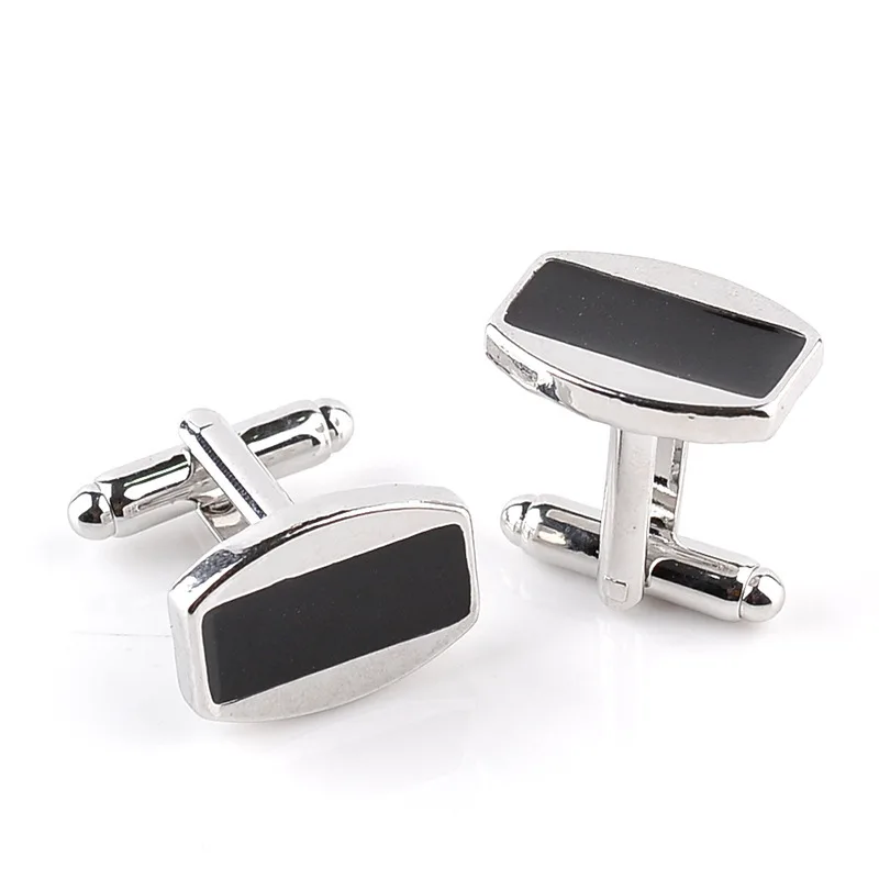 24Pairs/Lot Shirt Cufflinks Brushed Cuff link Groom Suit Black Metal