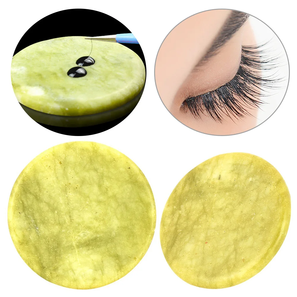 

ELECOOL Professional Round Grafted eyelashes jade glue Mat Smooth jade mats eyelash tool Eyelash Extension Mat Stand Holder