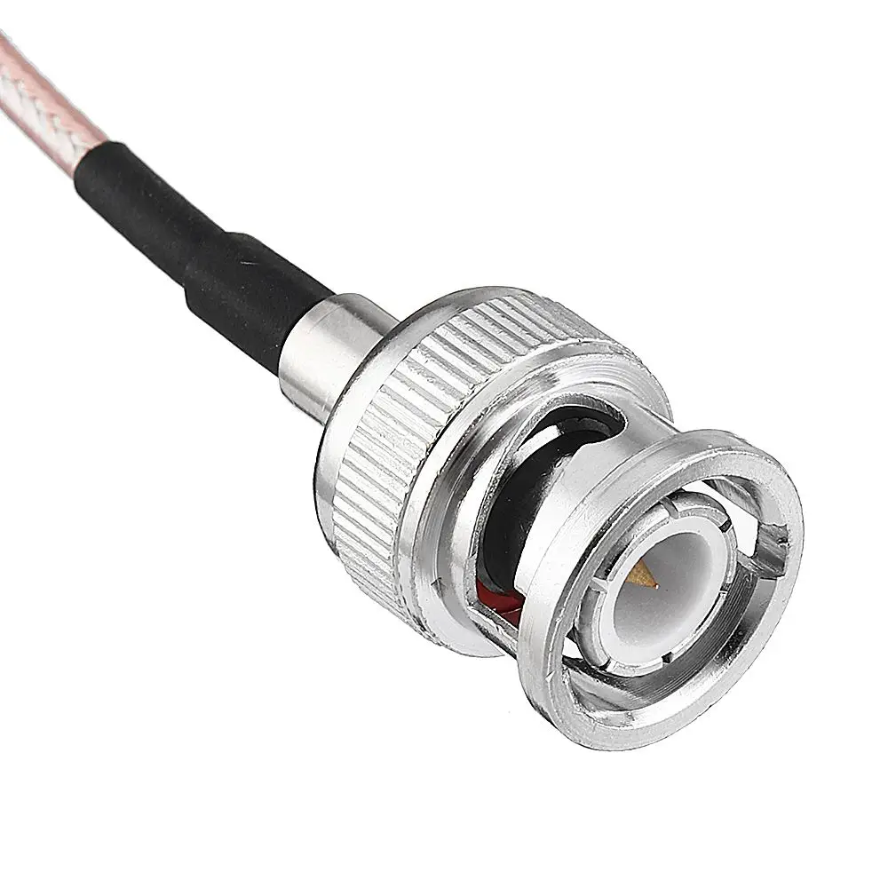 LEORY Cable Connector BNC Male to SMA Male 30cm/50cm 50ohm Extension Adapter silver plated wire Length Optional