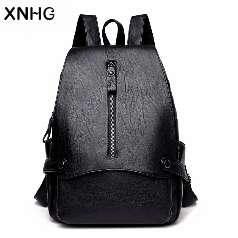 Fashion Women 15.6 inch laptop backpack leather backpacks for teenager Female Casual Daypacks ...