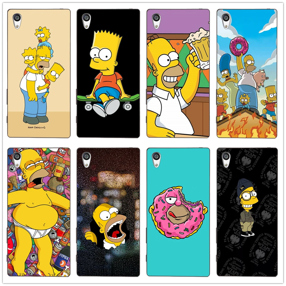 

The Simpsons Cartoons Anime TPU soft case back Cover For Sony Xperia Z Z1 Z2 Z3 Z4 Z5 compact Premium shell Coque