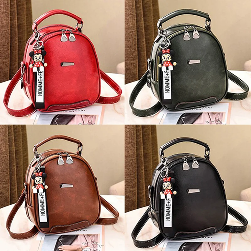 Luoqi Mochila Vintage mujer bolsas de la Escuela de moda Mini mochilas de Mochila de cuero de las mujeres bolsos de hombro Mochila 2018 Luoqi Mochila Vintage mujer bolsas de la Escuela de moda Mini mochilas de Mochila de cuero de las mujeres bolsos de hombro Mochila 2018