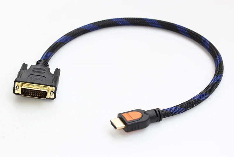 HDMI к DVI-D 24+ 1 pin кабель адаптера 720p hdmi к DVI malefor lcd DVD HDTV xbox PS3