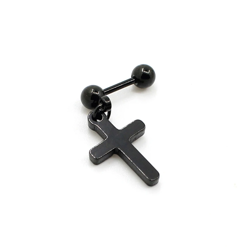 Женские и мужские серьги гвоздики из нержавеющей стали|cross stud earrings|stud earringsstud earrings