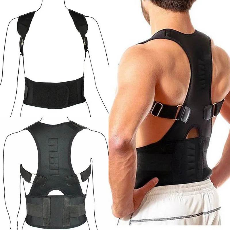 

Aptoco Adjustable Back Posture Corrector Clavicle Spine Back Shoulder Lumbar Brace Support Belt Posture Correction