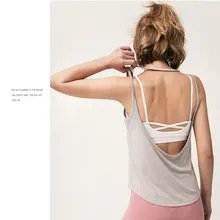 Фитнес-женский дышащий Топ для йоги, спортивный топ для тренировок, майка с открытой спиной, Спортивная футболка, укороченный топ для бега