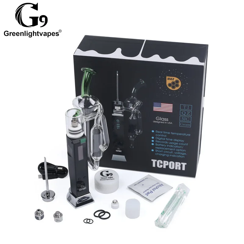 Испаритель Greenlightvapes G9 TC Port Enail вейп с воском Дымчатая сигарета регулировкой