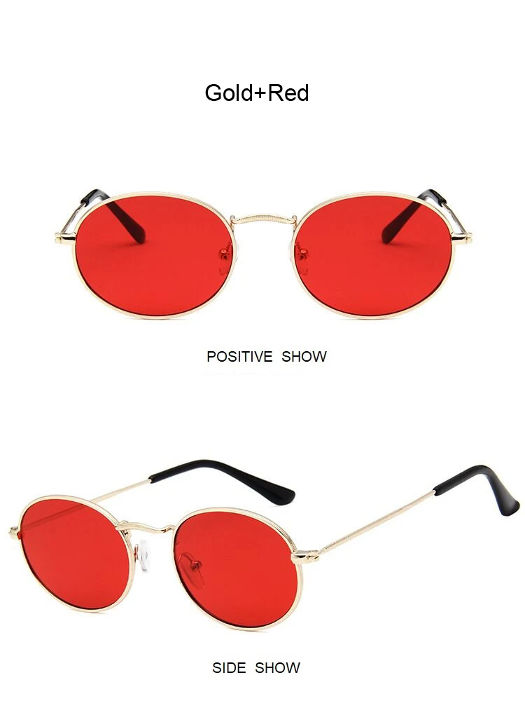 Маленькие овальные солнцезащитные очки в оправе, женские брендовые дизайнерские зеркальные очки с океанскими линзами, женские вечерние очки из сплава UV400