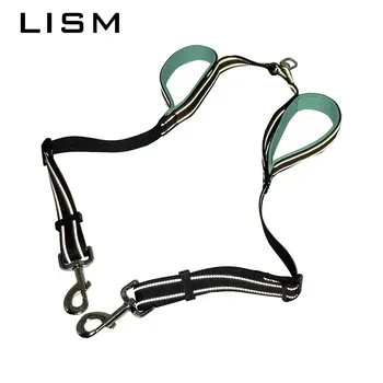 

Double Dog Leash Collars Retractable Reflective Walking Running Leads Gripping Pulling Dog For 2 Twin Dogs Leashes Splitter