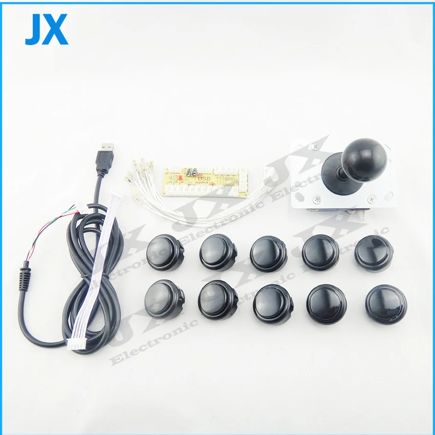 

Arcade Accessorie USB Encoder PC to joystick + 2/4/8 way operation Way Rocker + 10 Push Buttons For Arcade Games diy Kits Parts