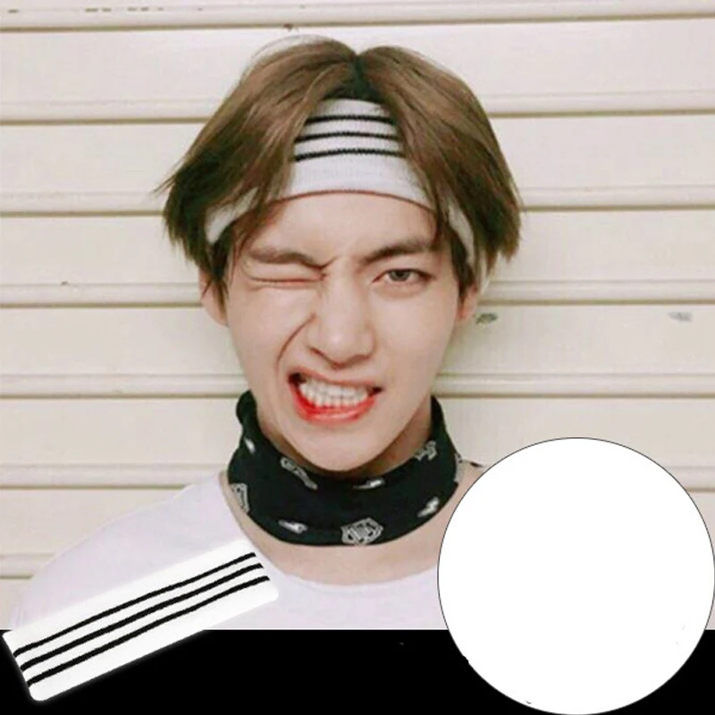 Women Men Elastic Headband Hair Accessory Dance Biker Sport Headband Stretch Letter Printed Hairband Hip Hop Sweatband