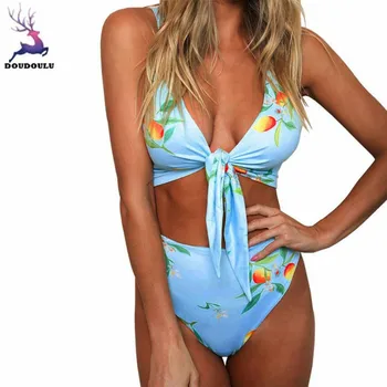 

DOUDOULU Bandage biquini sexy summer floral Womens Laundry Underwear female Traje maillot Tankini badpakken vrouwen biquini #S
