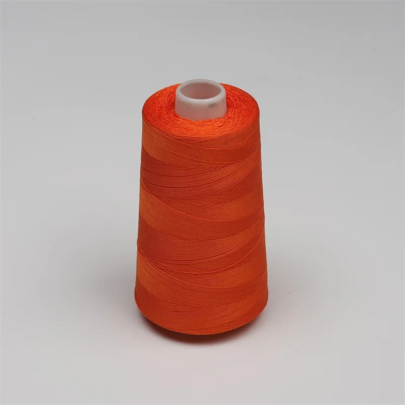 Orange 109 Мерсеризованная и подпаленная 40 S/3 2500M хлопчатобумажная стеганая нить 40WT Универсальная швейная нить из египетского длинного волокна хлопчатобумажной пряжи - Цвет: Orange 109