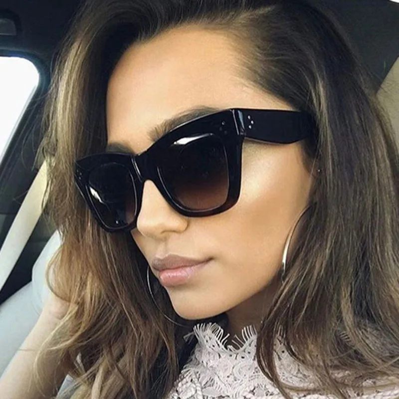 

Retro Trend Women Sunglasses Fashion Personality Square Gradient Sunglasses Leopard Frame Sun glasses Men Unisex 2019 Women