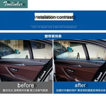Tonlinker 4 шт. автомобильный DIY из нержавеющей стали автомобильная занавес декоративная светящаяся гирлянда чехол наклейки для Bmw 5 серии аксессуары GT