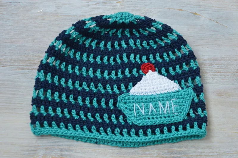 Nautical newborn boy hospital hat
