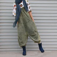 Харадзюку винтажные Комбинезоны Ковбой Палаццо карго хиппи бохо шаровары свободные джинсы женские кросспранты брюки панковские Панталоны Негро Mujer
