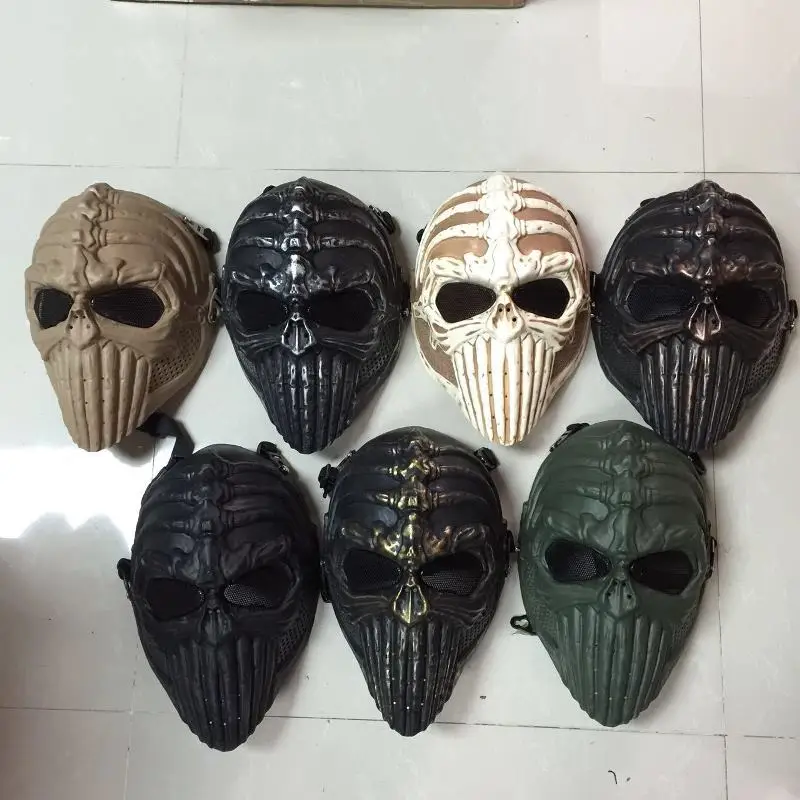 Outdoor Military CS Airsoft Paintball Full Face Protection Skull Mask