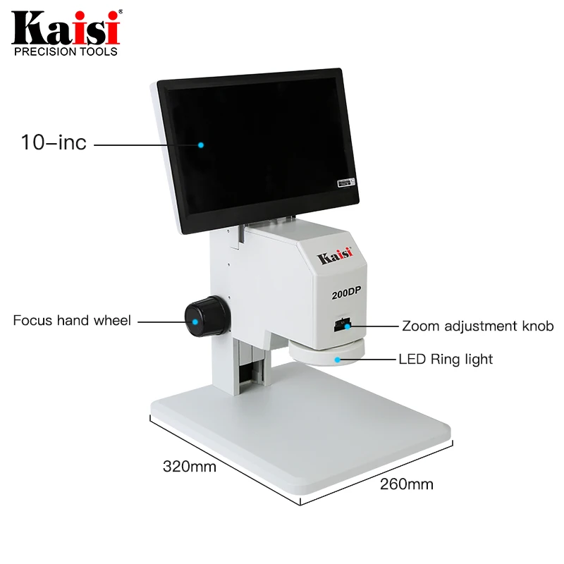 Industrial Digital Microscope 10-inch 1080P HDMI integrated display high-brightness LED light for laboratory,jewelry,medicine