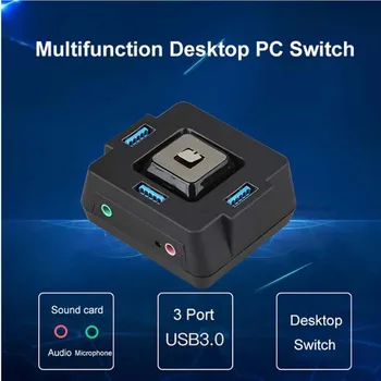 

USB 3.0 computer the desktop switch Multi-Function Plug and play PC 3 in 1 Audio With Sound With Sound Card Usb3.0 Dock Adapters