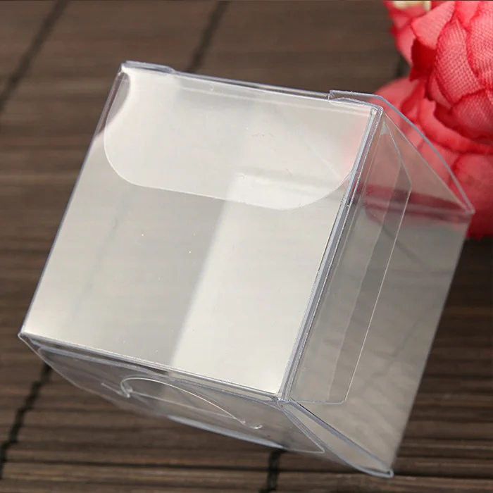 200pcs 3*3*3cm Transparent waterproof PVC boxes Packaging small plastic