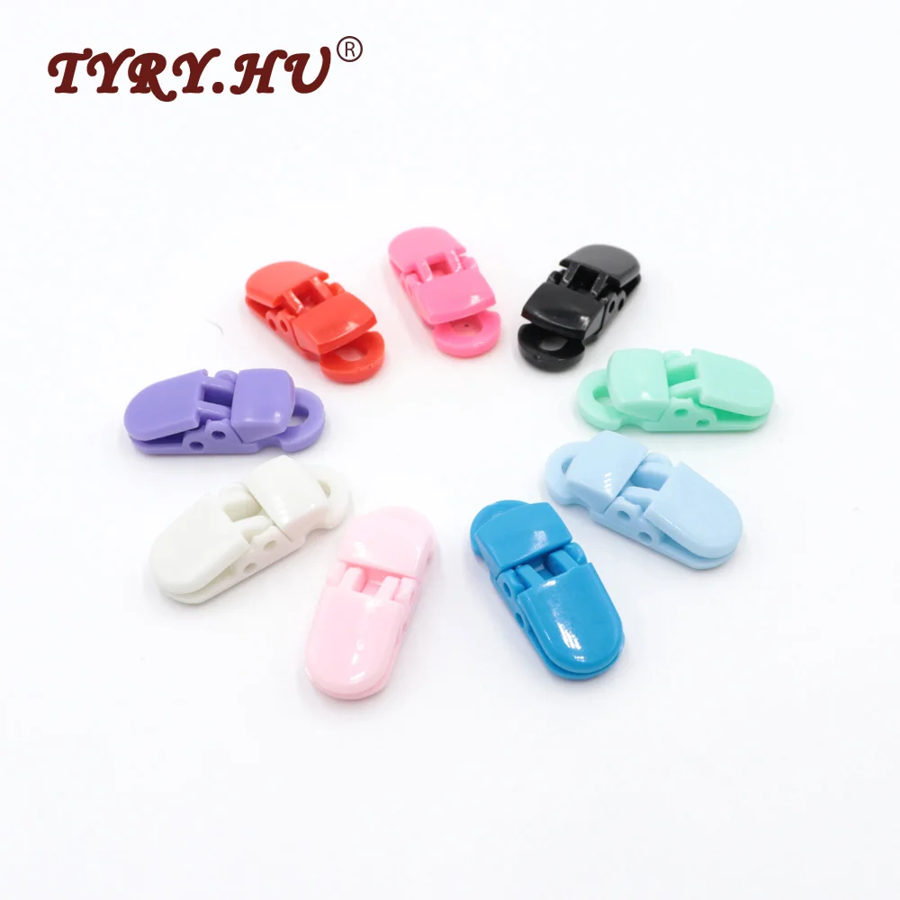 

TYRY.HU 25Pcs Multifunction Anti-Off Flat Pacifier Clip Holder Healthy Material Baby Can Chew Dummy Soother Suspender Toddler