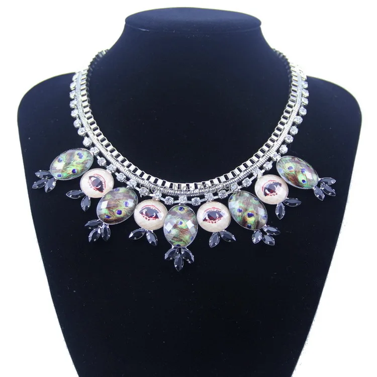 Brand Luxurious Resin & Crystal Eye Accessories Pendants Statement