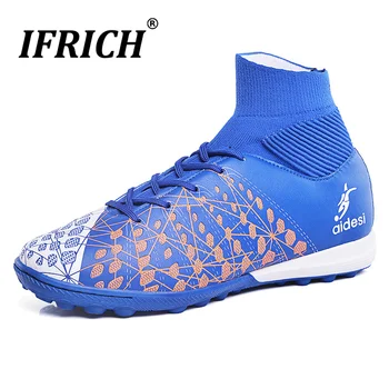 

Football Shoes Big Size Men Turf(TF) High Top Spring/Summer Breathable Cushioning Flexible Sneakers Ifrich Soccer Cleats