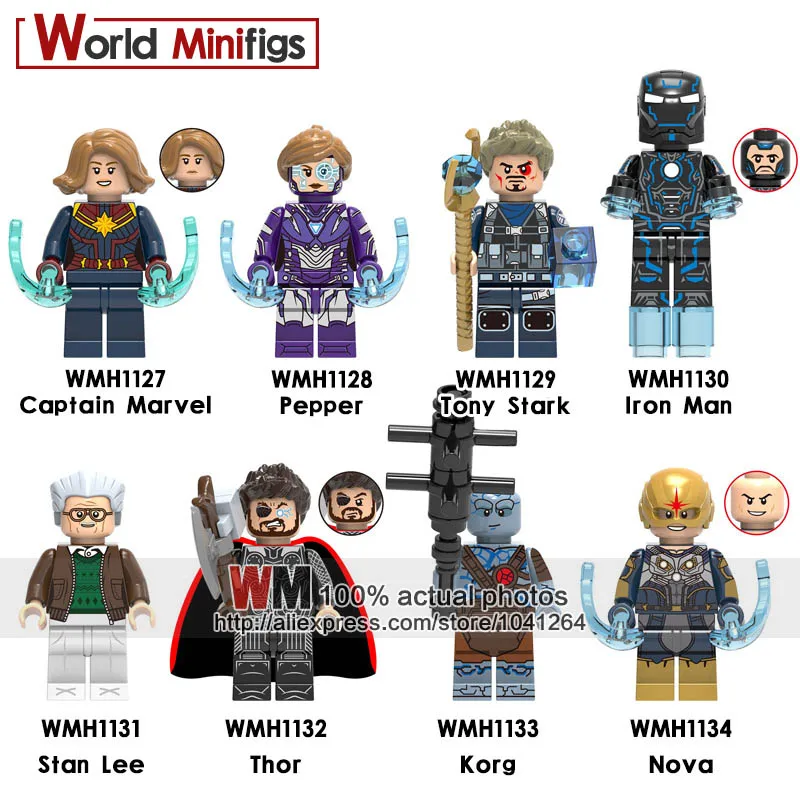 

Single Legoings Minifigured Legoings Marvel avenger endgame super heroes captain Building Blocks bricks kids Toys For Children