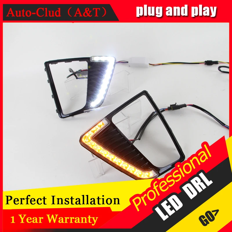 

Auto Clud car styling For Hyundai ix25 LED DRL ix25 High brightness guide LED DRL led fog lamps daytime running light L shape