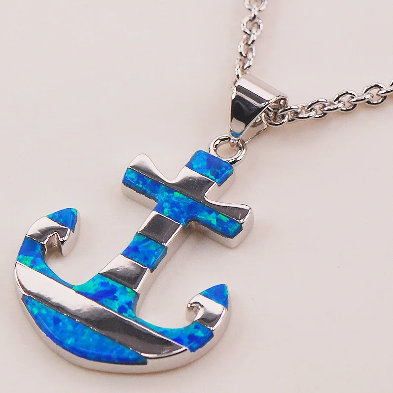 Подвеска из серебра 925 пробы с голубым огненным опалом P127|pendant swarovski|pendant costpendant shoe |