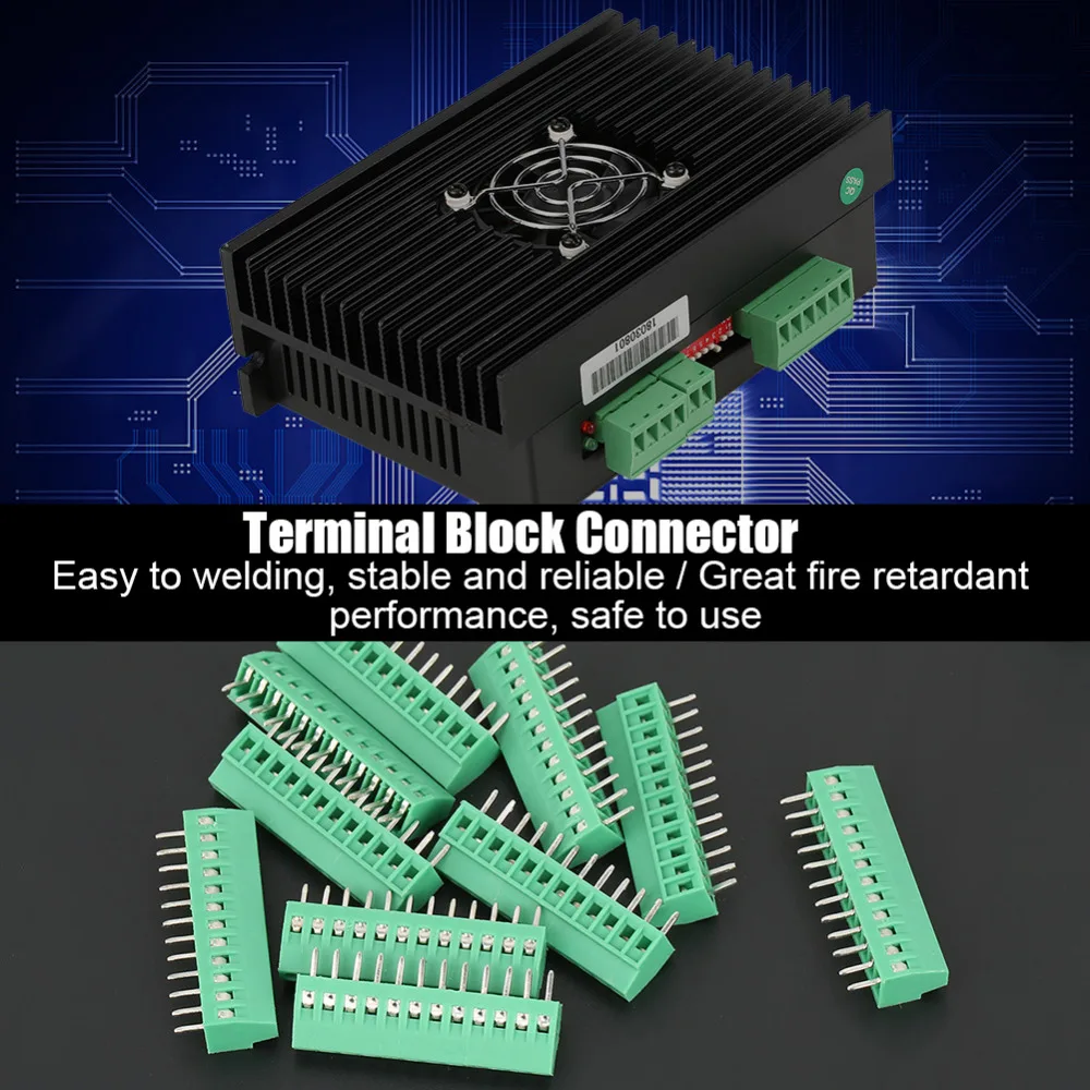 10PCS 7 BROCHES//7 broches 2.54 mm 0.1/" PCB Universal Screw Terminal Block Connector