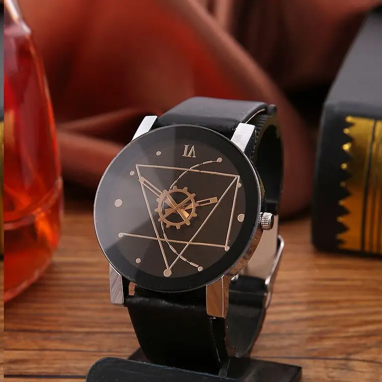 

2019 Mens Watches Fashion Faux Leather Analog Quarts Watches Male Wrist Watch Top Brand Luxury Waterproof Casual Watch Clock