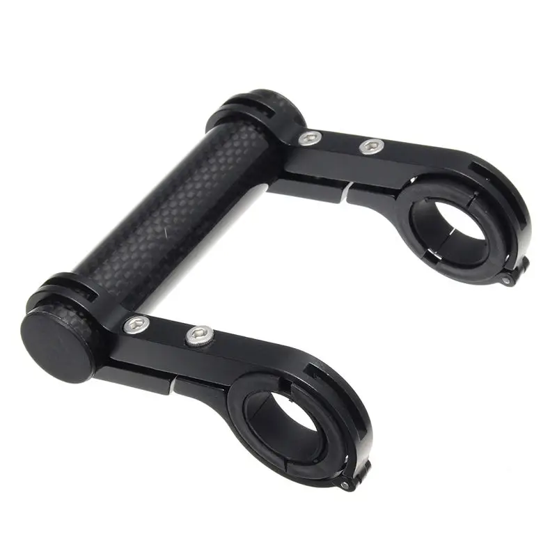 الكربون الألياف 31.8mm الدراجات مقود موسع MTB دراجة جبلية المقود قوس مصباح يدوي حامل دراجة أجزاء