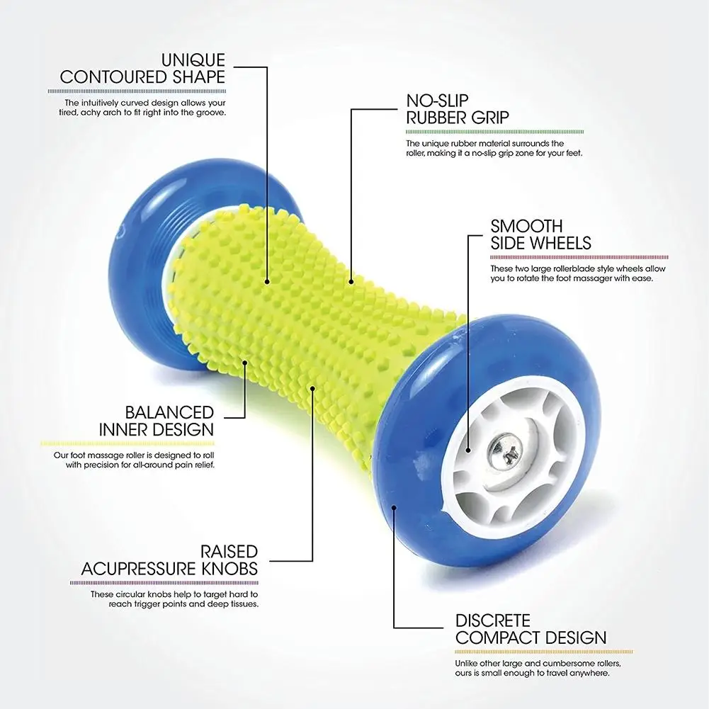 Foot Heel Spurs Yoga Massage Roller Massager Relief Pain for Runners, Foot Arch Pain Therapy