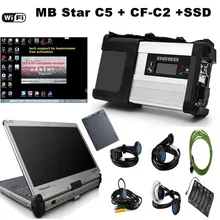 MB star C5 автомобильный диагностический инструмент новейшее программное обеспечение,09 и разъем SD C5 поддержка wifi и I5/4g Panasonic CF-C2 CF C2 ноутбук