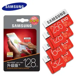 SAMSUNG карты памяти 32 ГБ 64 ГБ tarjeta sd карт 128 ГБ 256 ГБ EVO Micro SD 16 ГБ Class 10 TF Trans Flash Mikro карты Карта памяти MicroSD