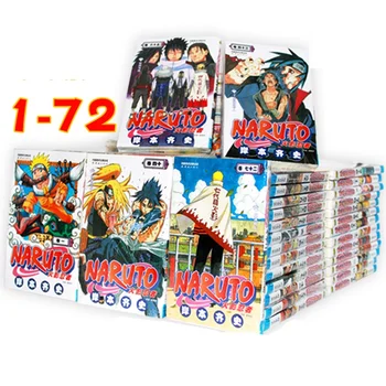 

72 Books Naruto Fantasy Manga Comic Book Complete All Set Japanese classic youth cartoon comic Language Chinese