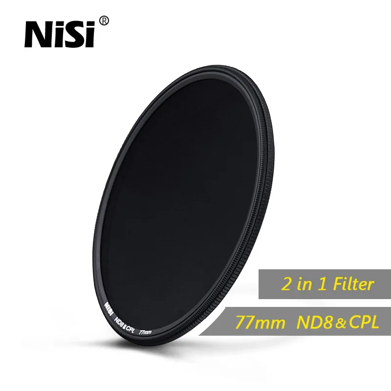 

NiSi 77mm ND8 CPL Filter Ultra Thin 2 In 1 Reduce Light Polarizing Filters For Camera Lens 3 Grades Reduce Free Shipping