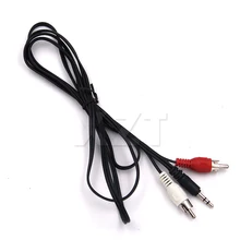 1.2 m 3.5mm jack a 2 rca cabos de áudio estéreo 3.5mm macho para rca cabo aux coaxial masculino para alto-falantes mp3 do amplificador de dvd da tevê do portátil