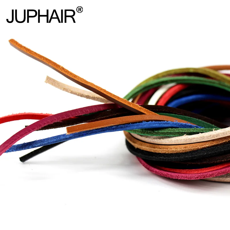 

JUP 50 Pairs Top layer Leather Shoelaces Colorful Aolid Shoelace Leather Shoes'shoelace Decorative Type You Can order any Length