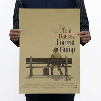 

Forrest Gump Vintage Kraft Paper Movie Poster Map Home Wall Garage Decoration Wall Decals Art DIY Retro Decor Prints