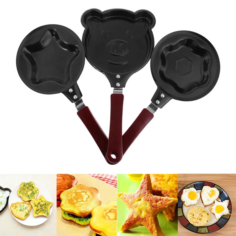 Cute Egg Fryer Breakfast Cartoon omelette pan pancake Skillet Fry