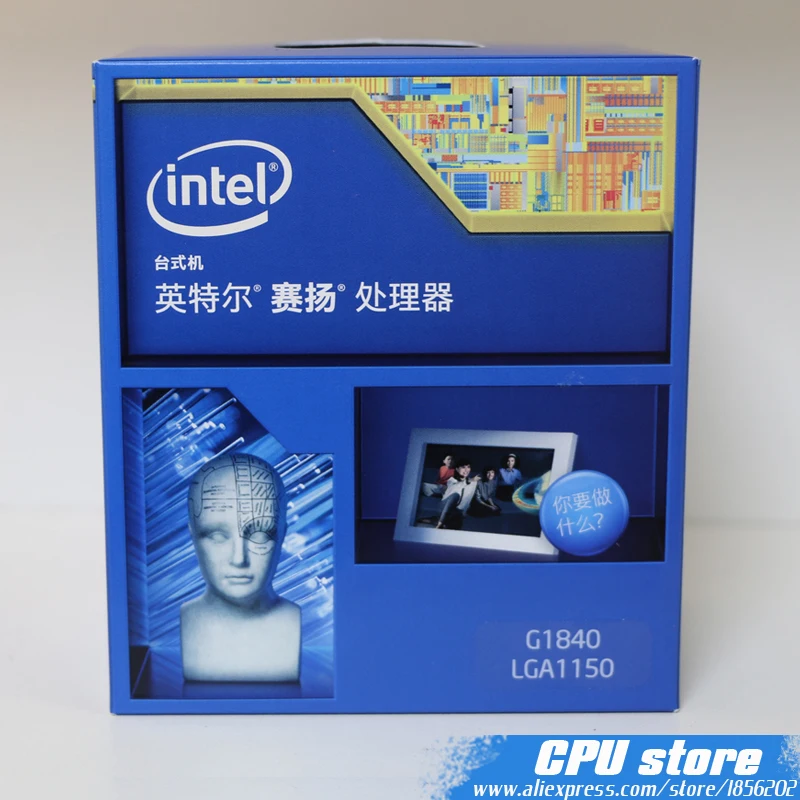 Процессор Intel Celeron G1840 в штучной упаковке(2 м Кэш, 2,80 ГГц) LGA1150 двухъядерный должным образом настольный процессор работает