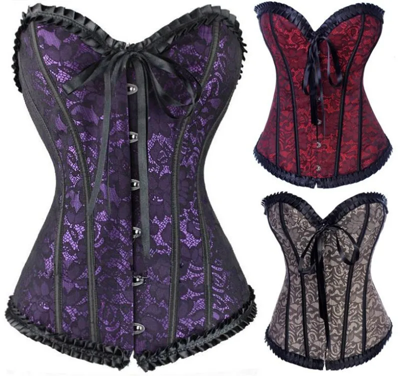 Buy Hot Sexy Women Lace Corset Bustier Top Overbust